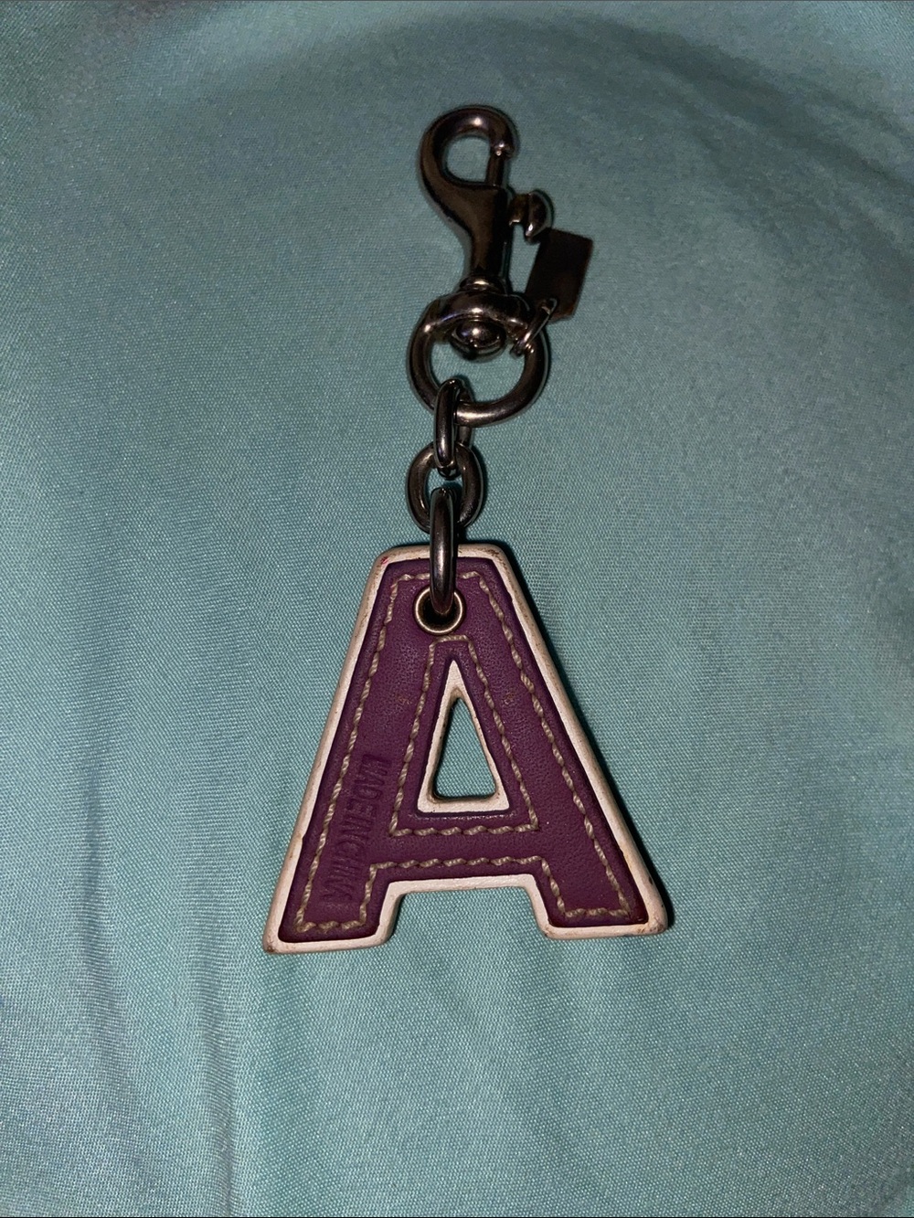 Coach Vintage Initial A Leather bag Charm EUC